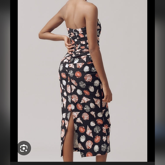 Anthropologie – Soleil Magic Fabric Strapless Ruched Dress Medium - Picture 2 of 6